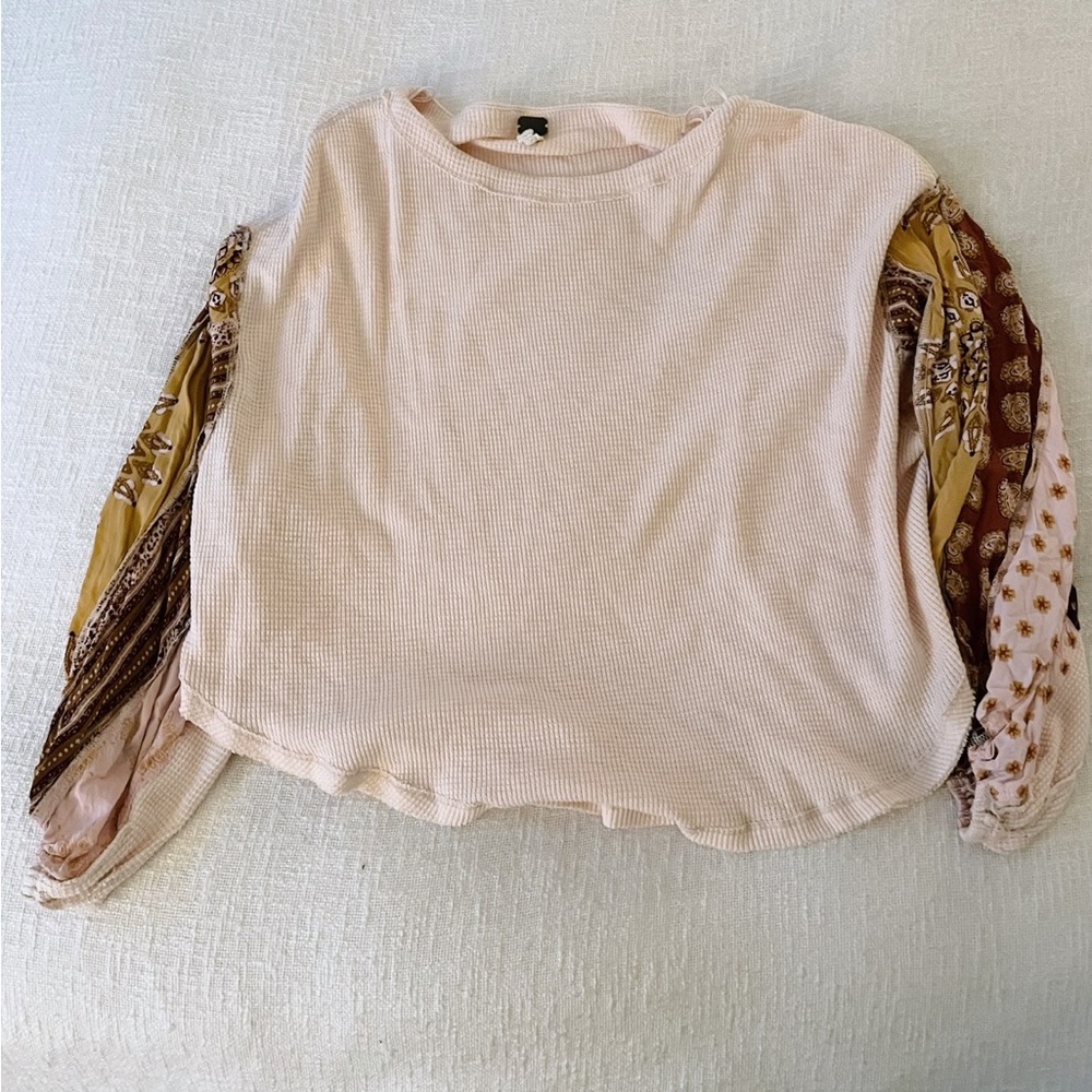 Blush Free People Scarf Sleeve Thermal